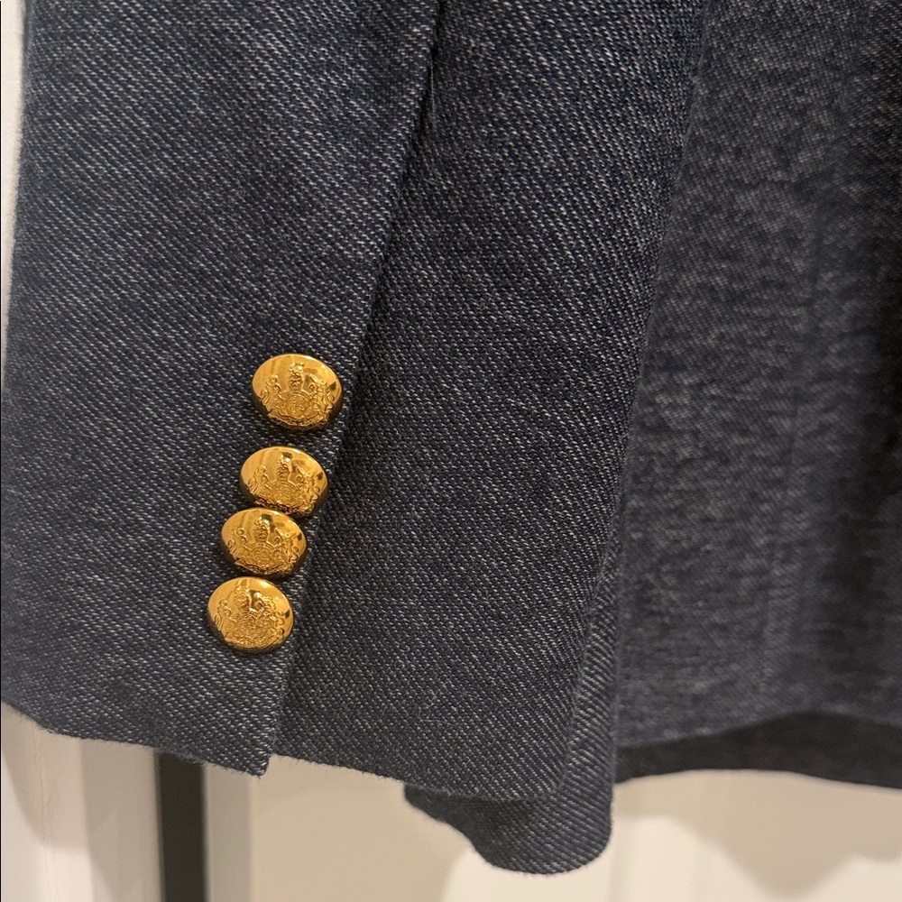 Ralph Lauren Dark Gray Blazer with Gold Buttons - Picture 5 of 7